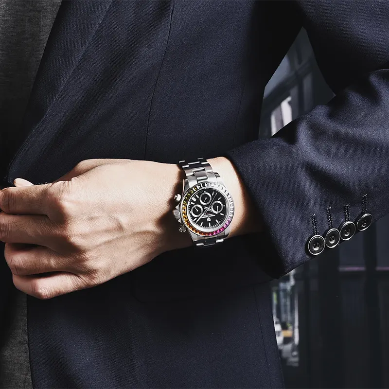Pagani Design PD-1644 Daytona Rainbow Black Dial Men's Watch